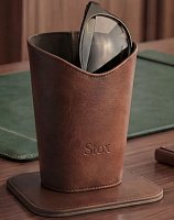 Stax футляр для очков настольный, коричневый