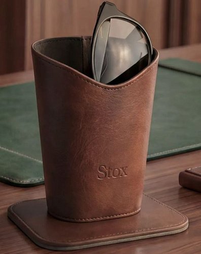 Stax футляр для очков настольный, коричневый